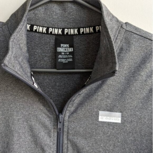 VS PINK long sleeve athletic pullover 1/4 zip shirt - Picture 2 of 4